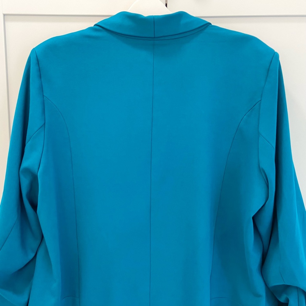 Stacy London Blazer w/Ruched Sleeves Teal XL NWOT - Picture 8 of 16